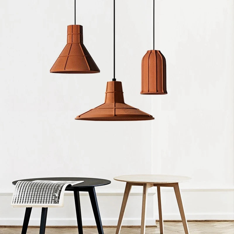 Retro loft concrete industrial pendant light for bar or home