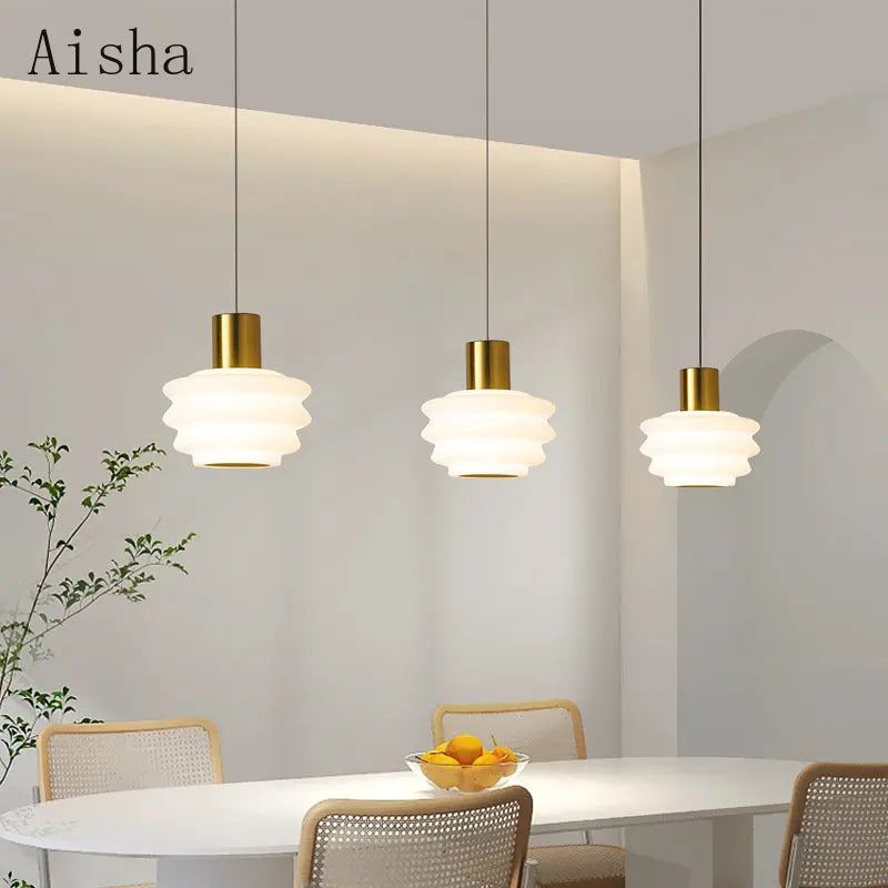 Transparent acrylic pendant light for minimalist interior decor