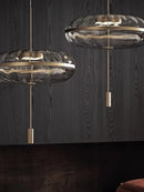 Nordic design circular glass chandelier for bars and restaurants