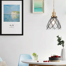 Nordic style stained glass pendant light for industrial lighting