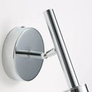 Chrome metal wall light with adjustable angle for reading