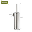 Wall-mounted stainless steel toilet brush holder for cleaning and storage