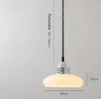 Nordic retractable Bauhaus style glass pendant light for bar and restaurant