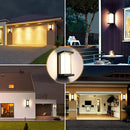 Outdoor LED wall light wi-fi waterproof double lampshade aluminium acrylic