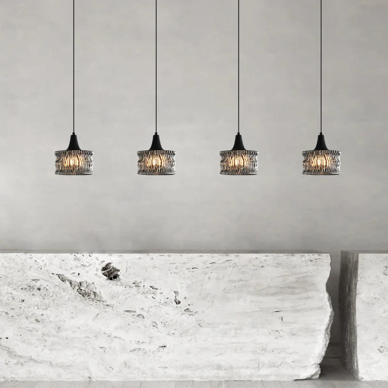 Minimalist Italian pendant light in premium copper and glass - vue 4 sur 7