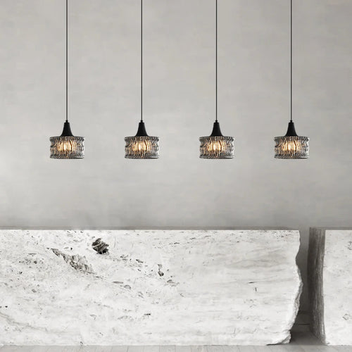 Minimalist Italian pendant light in premium copper and glass - vue 5 sur 7