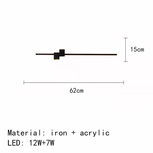 Minimalist artistic design LED wall light - vue 16 sur 15