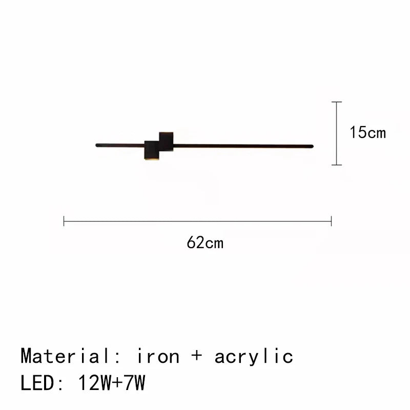 Minimalist artistic design LED wall light - vue 15 sur 15
