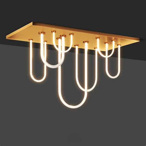 Postmodern dimmable LED chandelier magic belt 2022 new trend - vue 7 sur 11