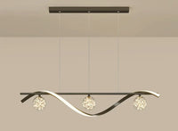 Minimalist glass LED pendant light with dimmer for home