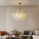 Modern clear glass chandelier for an elegant interior