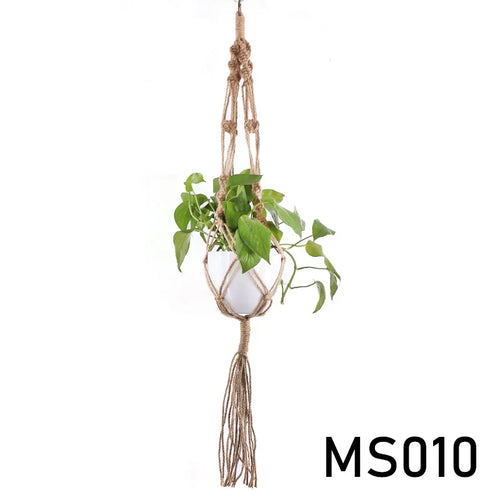 hemp rope hanging basket for decorative plants - vue 17 sur 16