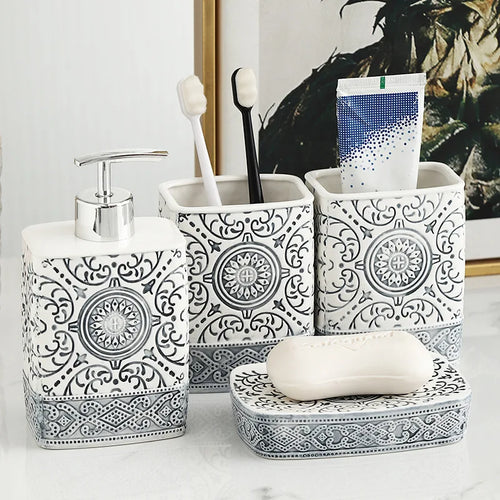 bohemian style ceramic lotion bottle for bathroom