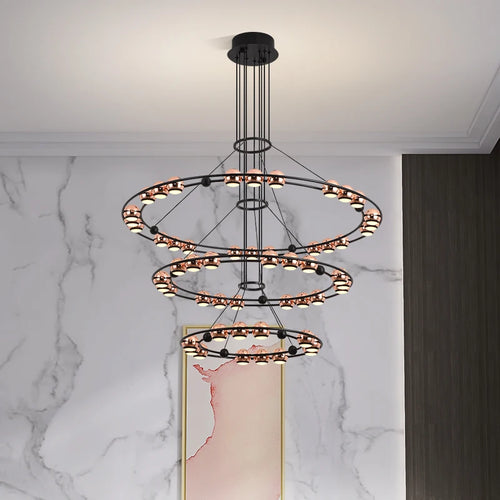 Minimalist modern ball chandelier for interior decoration - vue 4 sur 12