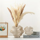 ceramic vase with geometric patterns for floral decoration