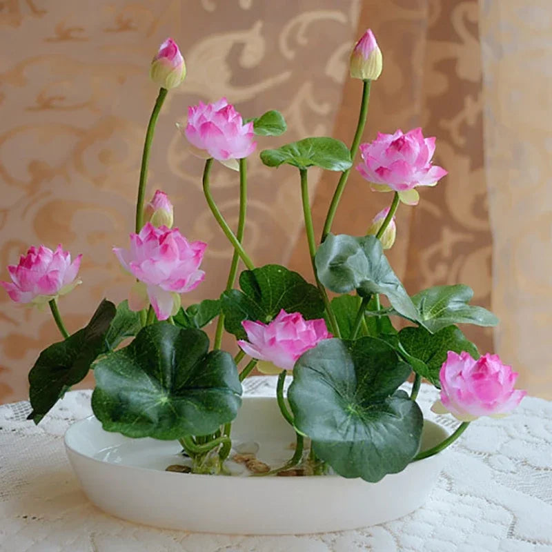 Mini artificial silk plants for indoor, garden and table decoration