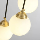 Art deco copper LED chandelier for elegant lighting
