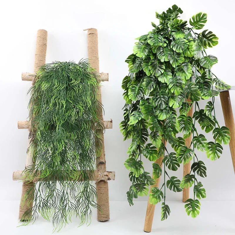 Artificial monstera leaf garland for indoor and outdoor decoration - vue 10 sur 10