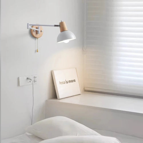 Modern retractable wall light for reading and study - vue 6 sur 13