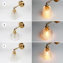 Modern glass and copper wall light for indoor lighting