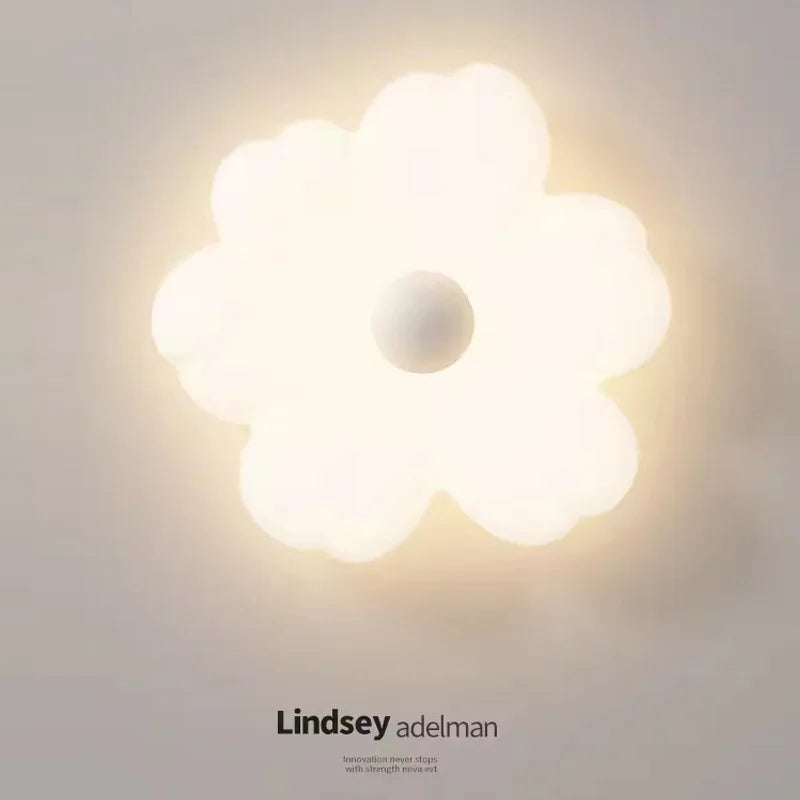 Modern LED flower ceiling light for smart home décor - vue 3 sur 8