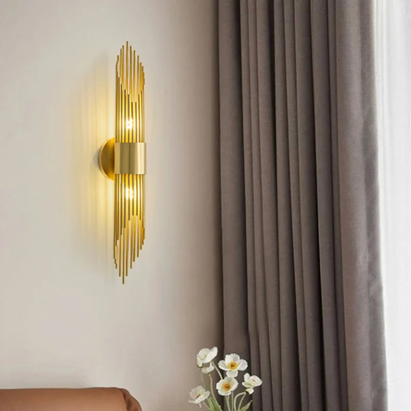 Industrial stainless steel wall light for modern interiors