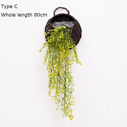 Artificial willow vine wall decoration for home, wedding and balcony - vue 7 sur 7