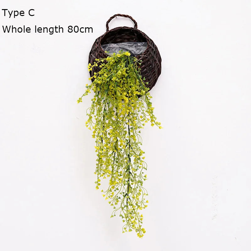Artificial willow vine wall decoration for home, wedding and balcony - vue 6 sur 7