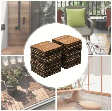 Set of 30 solid wood interlocking floor slats 30x46 - vue 5 sur 6