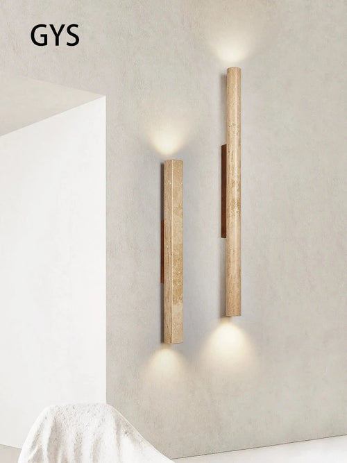 Long stone LED wall light - vue 3 sur 21