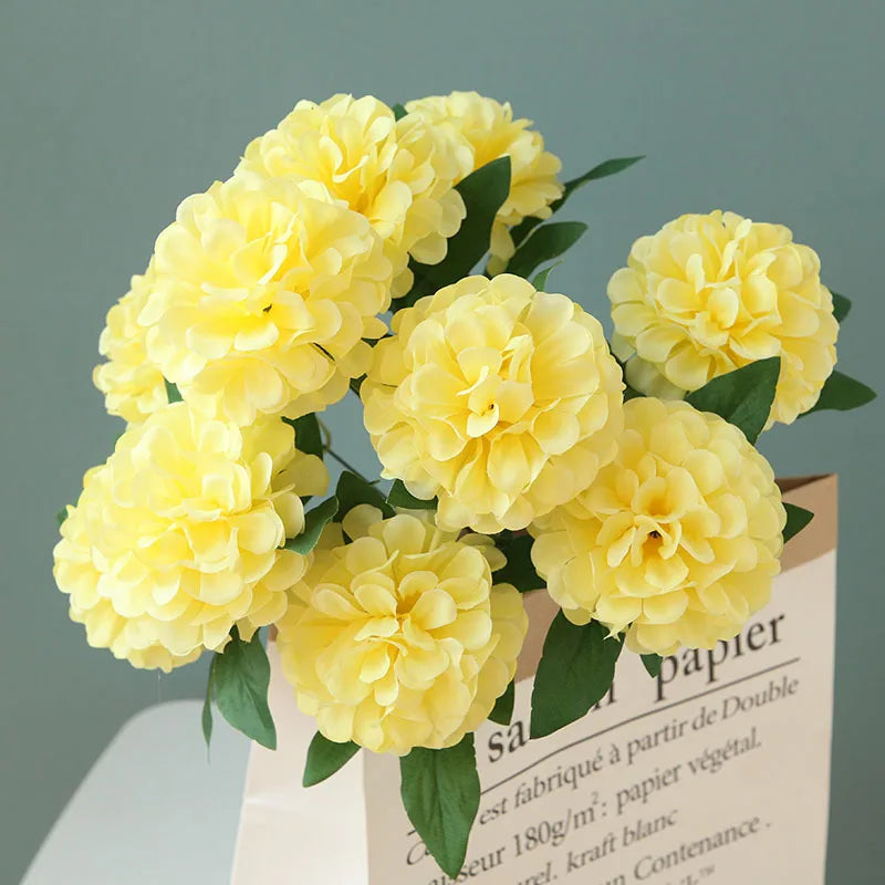Set of 10 artificial dandelion bouquets for interior decoration and events