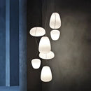 Modern Japanese style glass LED pendant light for elegant interiors