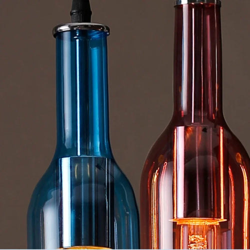 Modern nordic creative beer bottle chandelier - vue 2 sur 13