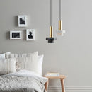 Nordic marble pendant light with modern LED lighting