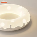 Minimalist LED ceiling light with decorative donut design