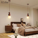 Japanese solid wood pendant light wabi sabi style for interiors