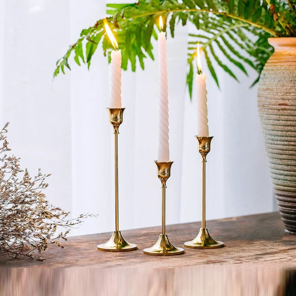 Retro candle holder set for romantic dinners and festive decorations