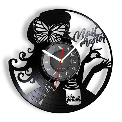 vinyl wall clock for nail and beauty salon - vue 13 sur 31