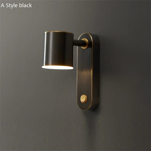 applique murale led pivotante en laiton avec interrupteur pour lecture - vue 14 sur 13