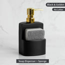 liquid soap dispenser with storage for kitchen accessories