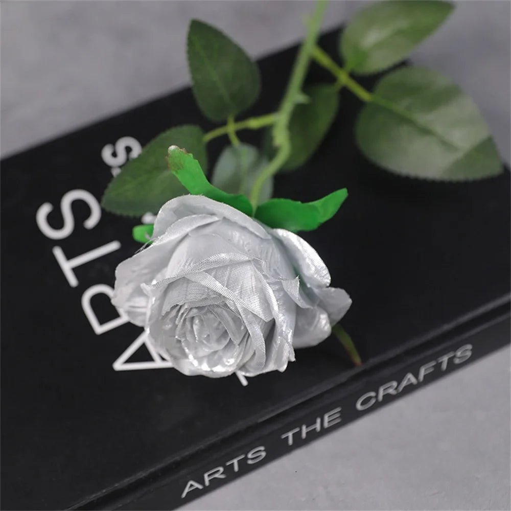 Artificial silk rose flowers for romantic decorations