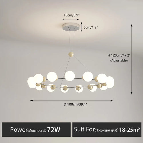 Modern decorative pendant chandelier for the home - vue 17 sur 21