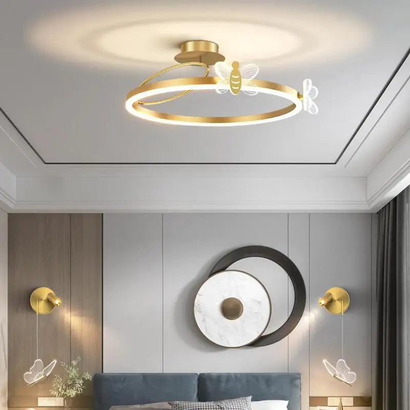 Round LED ceiling light for modern indoor lighting - vue 3 sur 14
