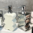 creative flower shaped ceramic bottle for gel and soap