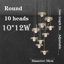 Customisable modern lotus leaf crystal pendant light