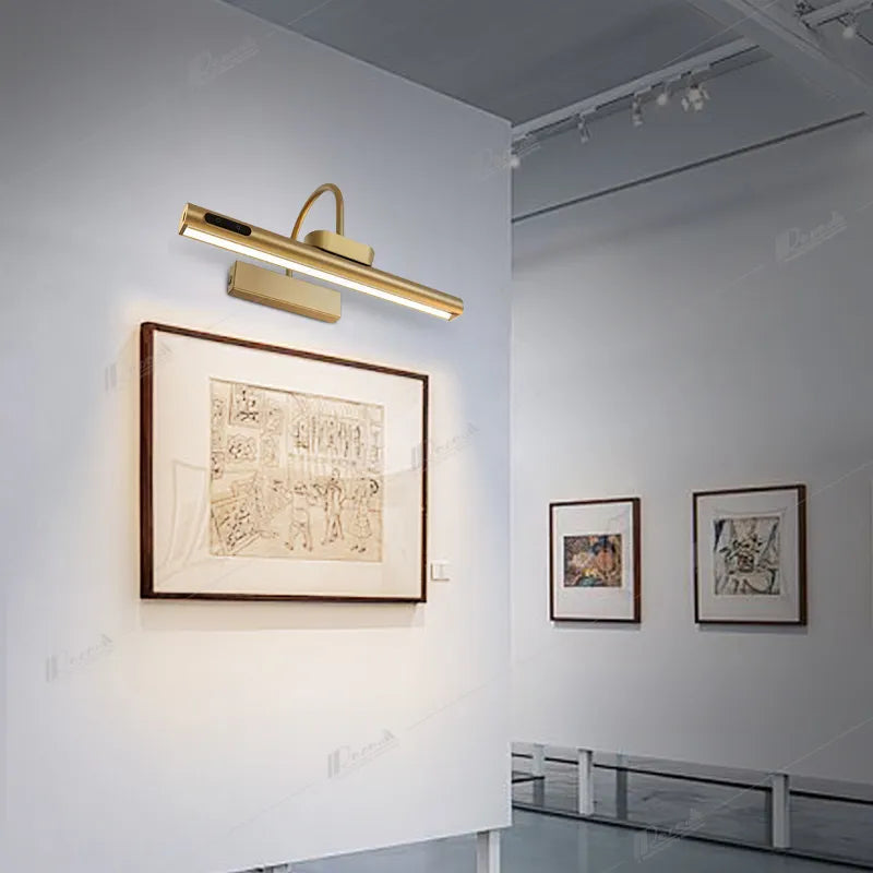 USB Led wall light with modern gold design - vue 10 sur 11