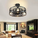 Led ceiling fan with remote control three colours variable speed