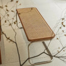 low stool in old Japanese-style rattan for living room or entrance