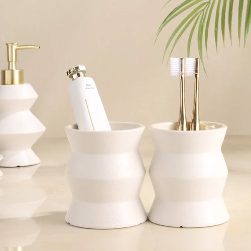 set of 4 ceramic bathroom bottles - vue 4 sur 7