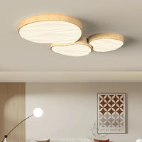 Modern simple wood grain chandeliers for home lighting